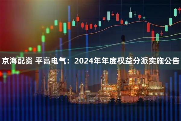 京海配资 平高电气：2024年年度权益分派实施公告